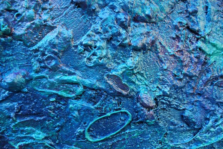 Original Abstract Outer Space Painting by Pamela Rys