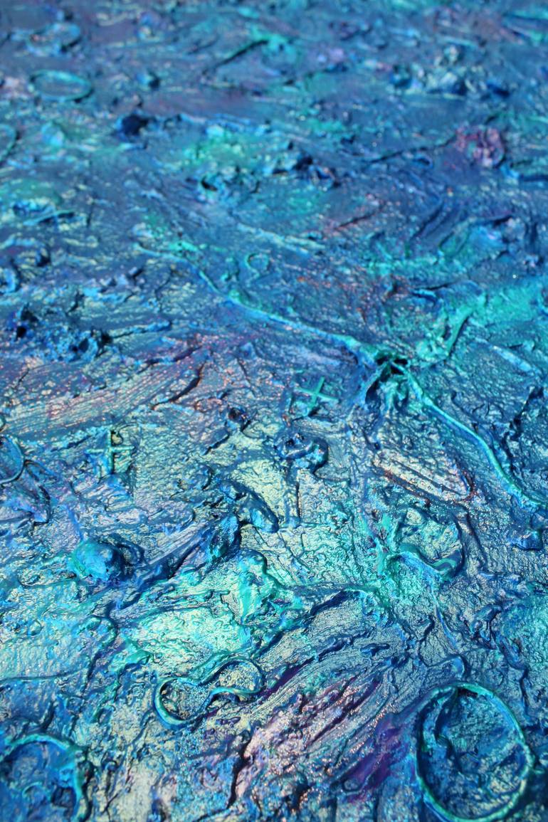 Original Abstract Outer Space Painting by Pamela Rys