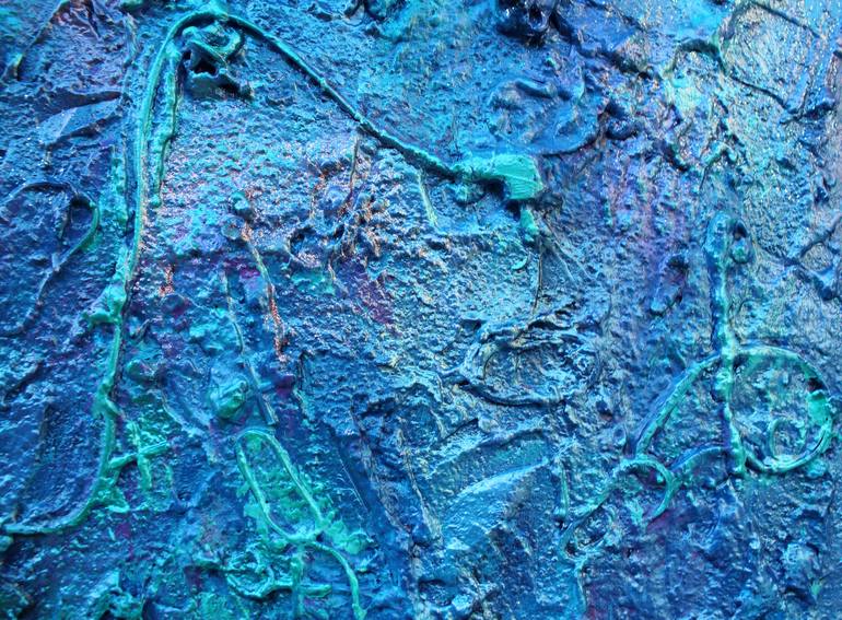 Original Abstract Outer Space Painting by Pamela Rys