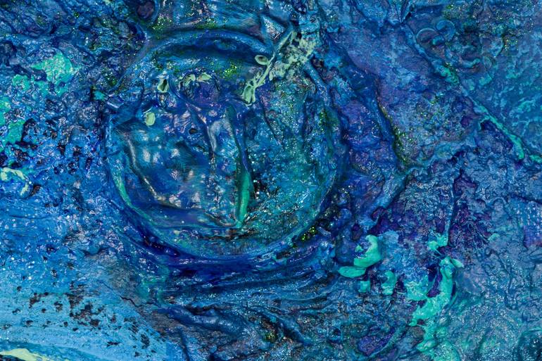 Original Abstract Outer Space Painting by Pamela Rys