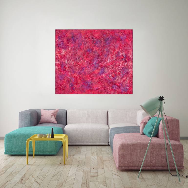Original Abstract Outer Space Painting by Pamela Rys