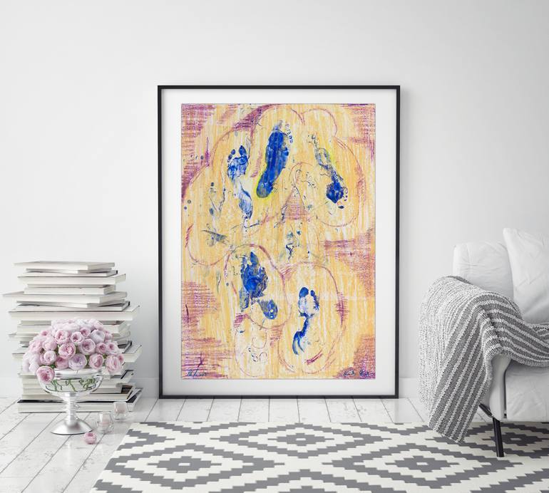 Original Abstract Expressionism Abstract Drawing by Pamela Rys