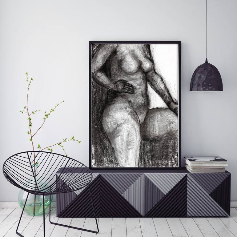 Original Nude Drawing by Pamela Rys