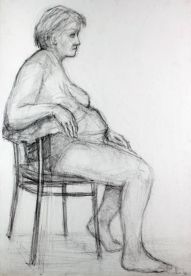 Original Figurative People Drawings by Pamela Rys