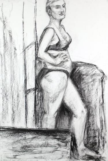 Original Portraiture Women Drawings by Pamela Rys