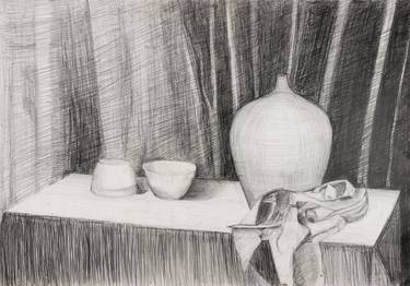 Still Life with a Vase and Bowls thumb