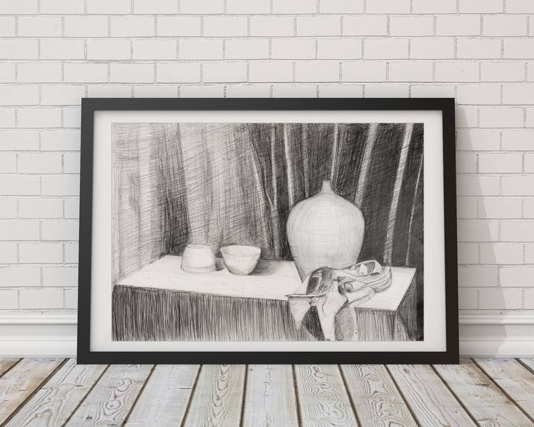 Original Fine Art Still Life Drawing by Pamela Rys