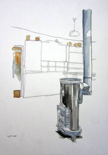 Original Figurative Architecture Drawings by Claudio Javier Feldman Pincas