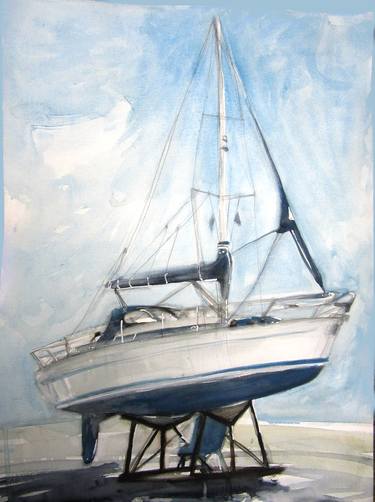 Original Boat Paintings by Claudio Javier Feldman Pincas
