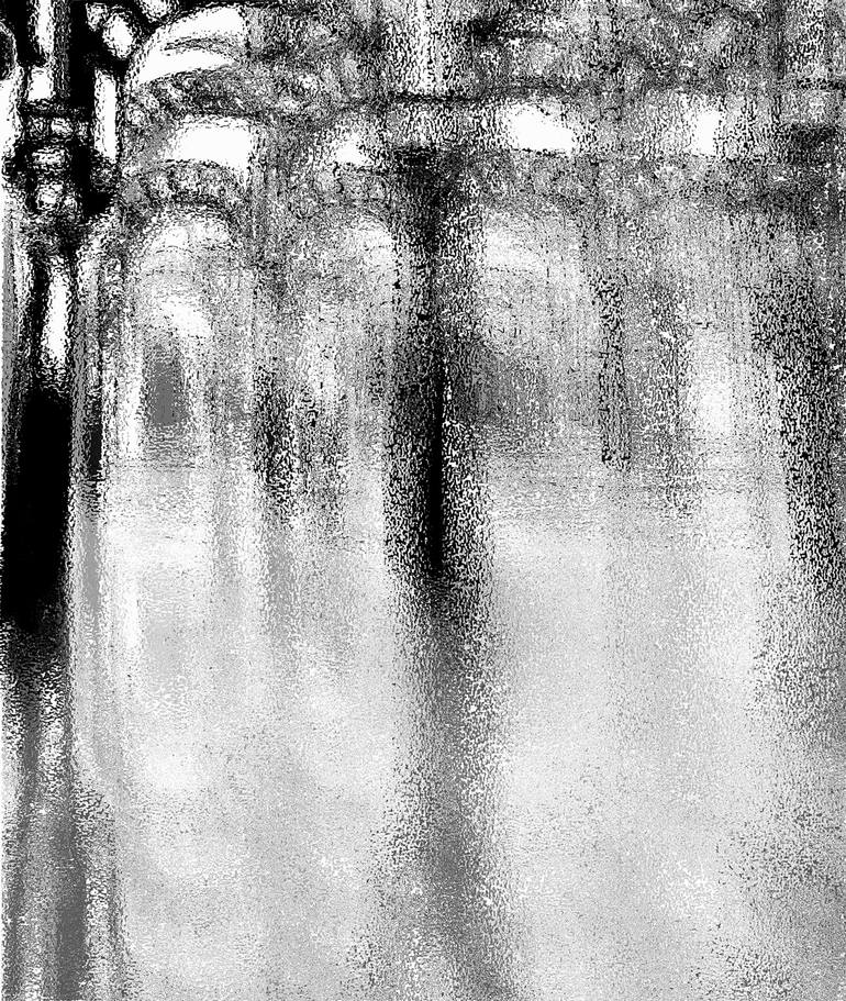 Original Architecture Drawing by Claudio Javier Feldman Pincas | Figurative Art on Paper | Mezquita de Cordoba 3 mixed media Drawing and Ph