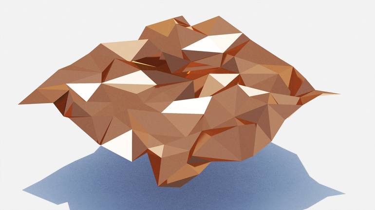 Original Geometric Sculpture by Claudio Javier Feldman Pincas