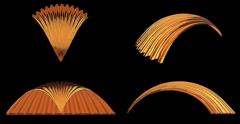 Original Art Deco Nature Sculpture by Claudio Javier Feldman Pincas