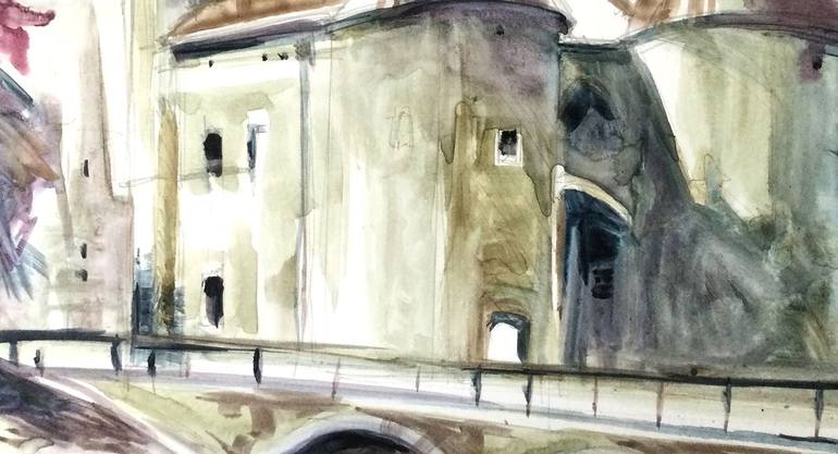 Original Architecture Painting by Claudio Javier Feldman Pincas