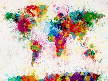 World Map Paint Splashes thumb