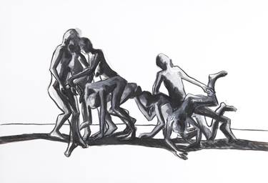 Original Figurative People Drawings by Ilona Ottenbreit