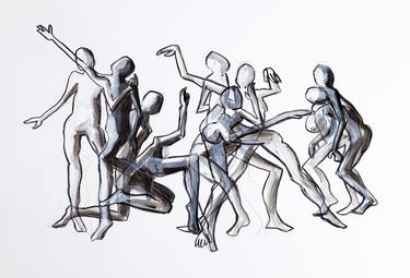 Original Figurative People Drawings by Ilona Ottenbreit