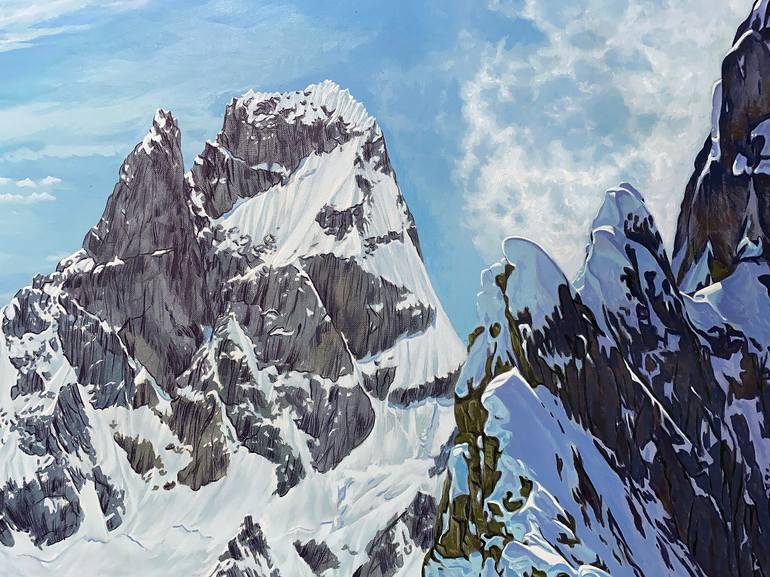 Original Documentary Mountain Painting by Alexander Heaton