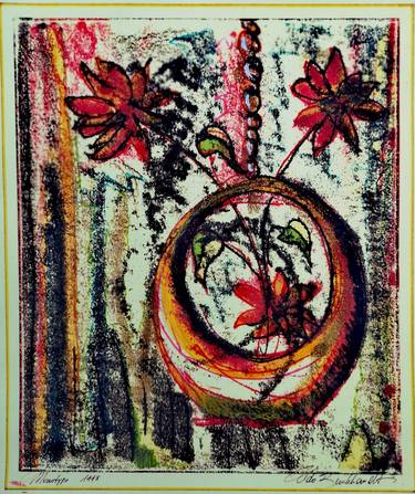 Print of Abstract Expressionism Floral Printmaking by Udo Burkhardt