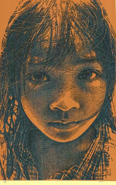 Print of Fine Art Portrait Printmaking by Wei Ping