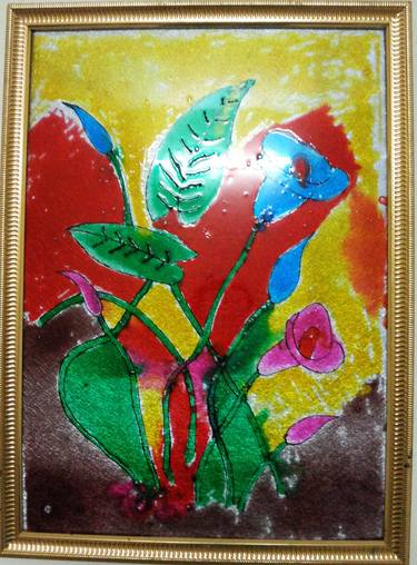 Original Abstract Expressionism Floral Paintings by Shilpi Singh