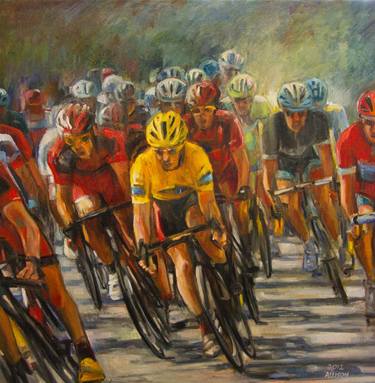 Print of Figurative Bicycle Paintings by JANE ALLISON