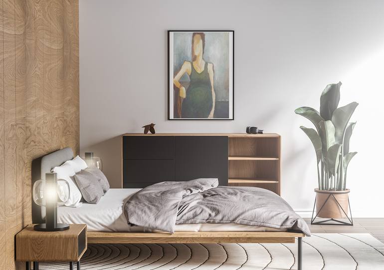 Original Portraiture People Painting by Ruta Usaite