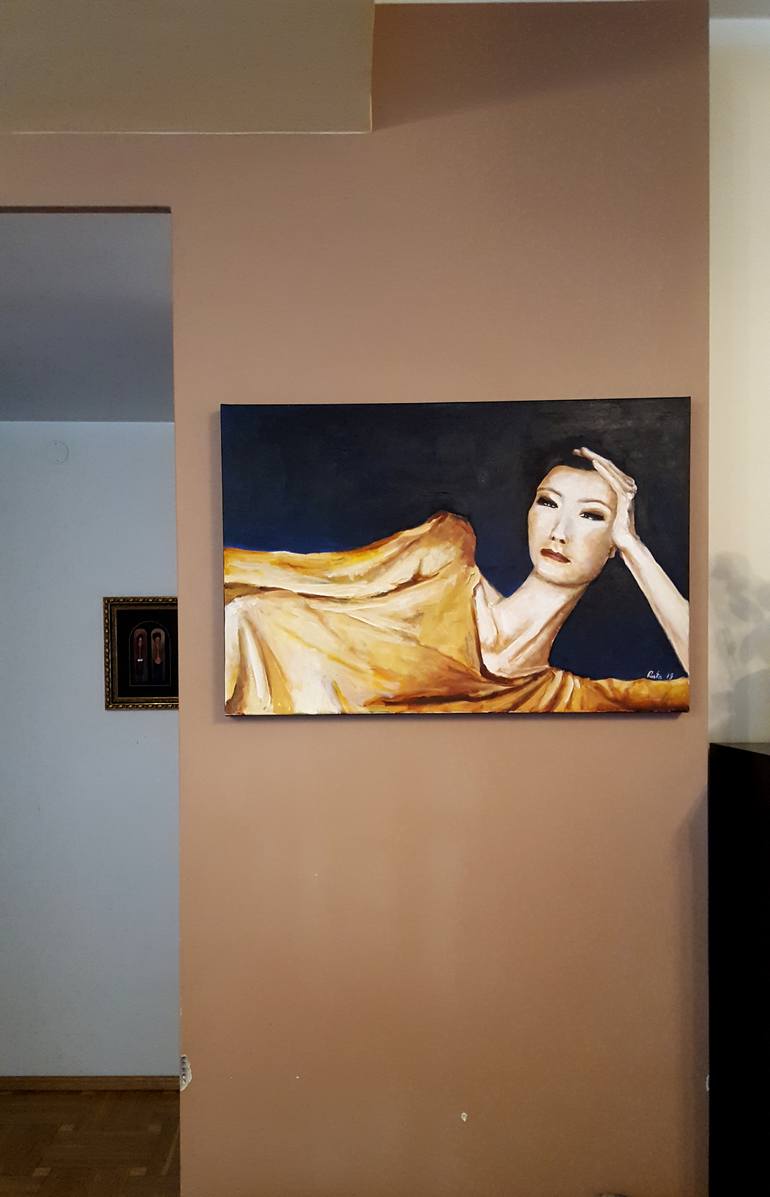 Original Portraiture People Painting by Ruta Usaite