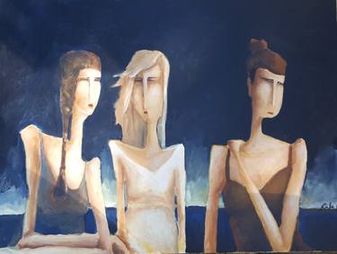 Original Figurative People Paintings by Ruta Usaite