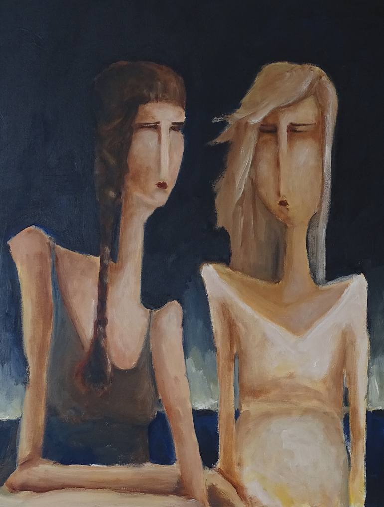 Original Contemporary People Painting by Ruta Usaite
