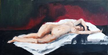 Original Expressionism Nude Paintings by Ruta Usaite