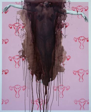 Original Conceptual Nude Painting by Juan Falcón