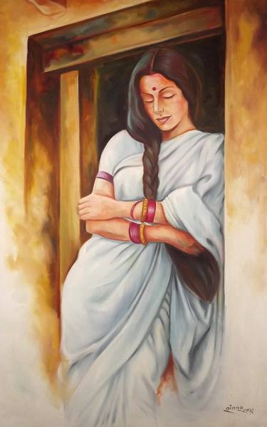 Original Figurative Women Paintings by shankar rajput