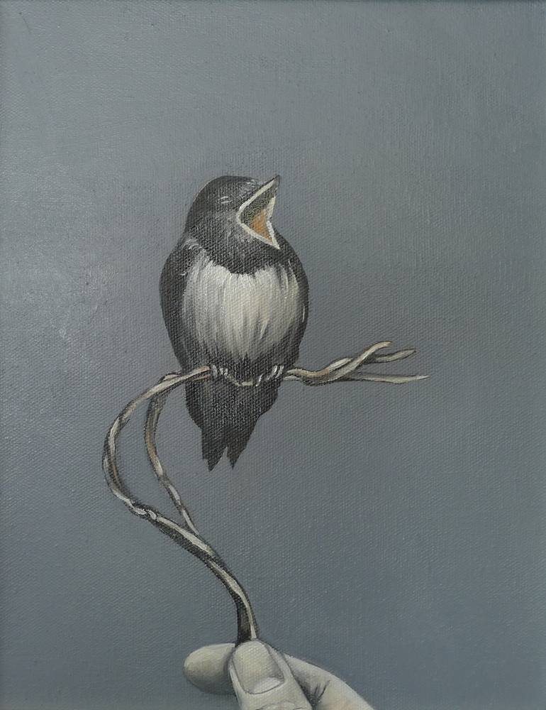 Singing bird Painting by Snezana Bujosevic