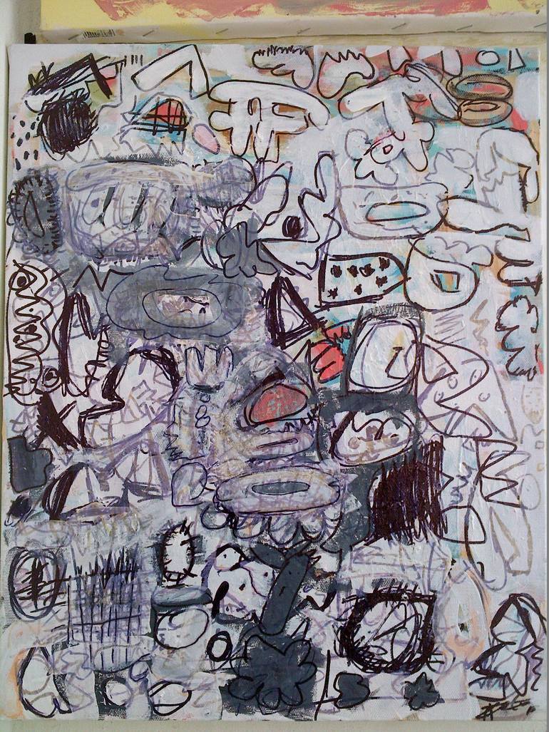 Original Abstract Expressionism Abstract Painting by Altion Lalaj