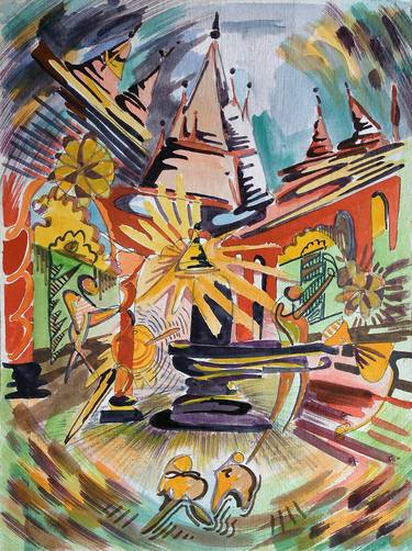 Print of Abstract Expressionism Cities Paintings by Peter Menne