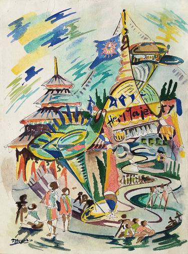 Print of Expressionism Cities Paintings by Peter Menne
