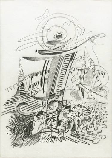 Original Expressionism Culture Drawings by Peter Menne