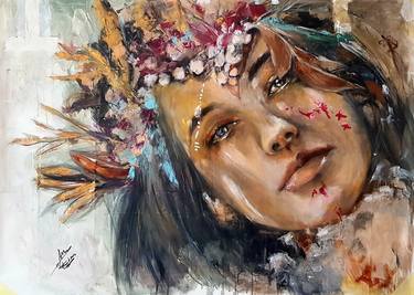 Print of Figurative Floral Paintings by Franck SASTRE