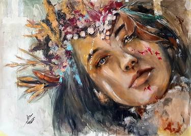 Original Figurative Floral Paintings by Franck SASTRE