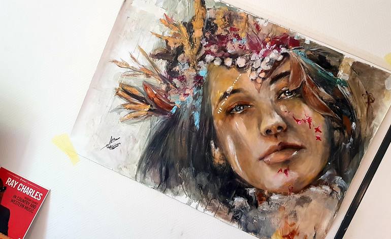 Original Floral Painting by Franck SASTRE