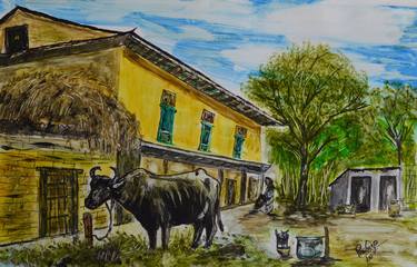 Print of Home Paintings by Pradeep Gautam