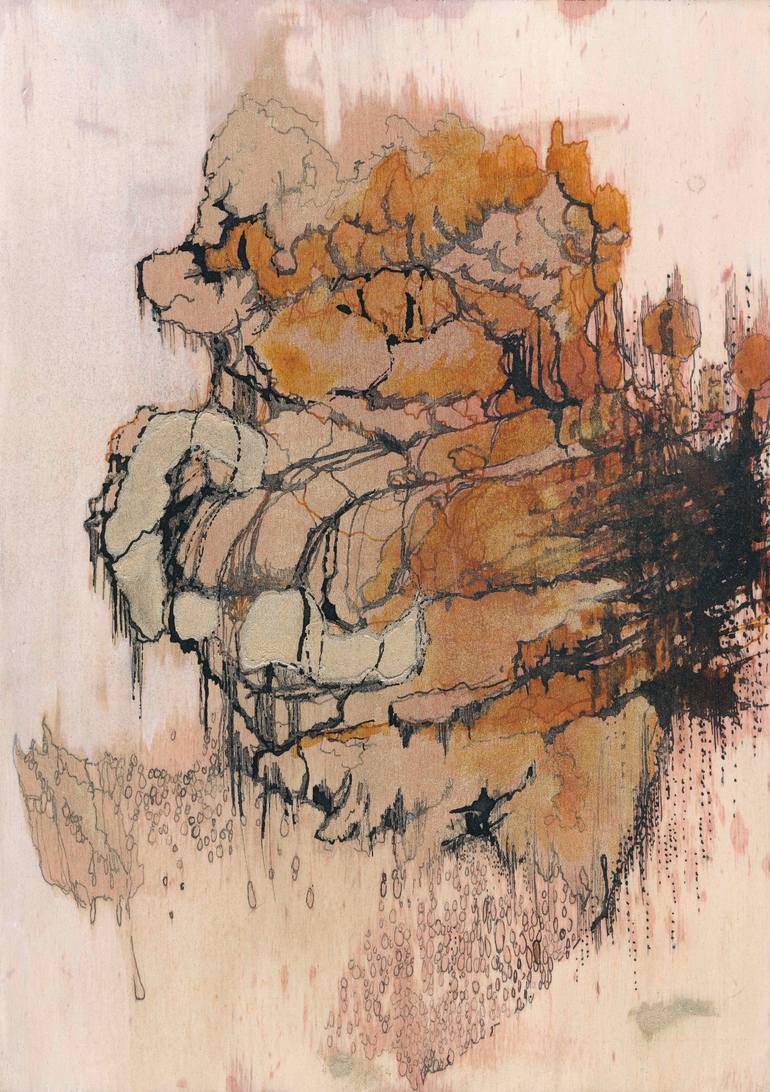 Original Abstract Animal Drawing by Sylke Spröd