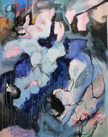 Original Abstract Expressionism Abstract Painting by Pamela Simon-Jensen