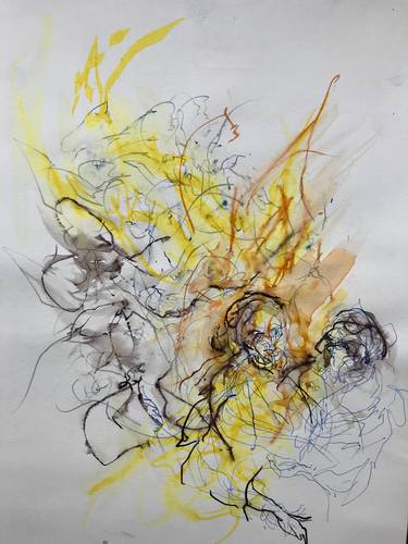 Original Abstract Expressionism Portrait Drawings by Max Boissard