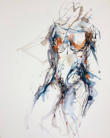Original Abstract Expressionism Body Drawings by Max Boissard