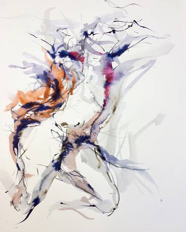 Original Abstract Expressionism Body Drawings by Max Boissard