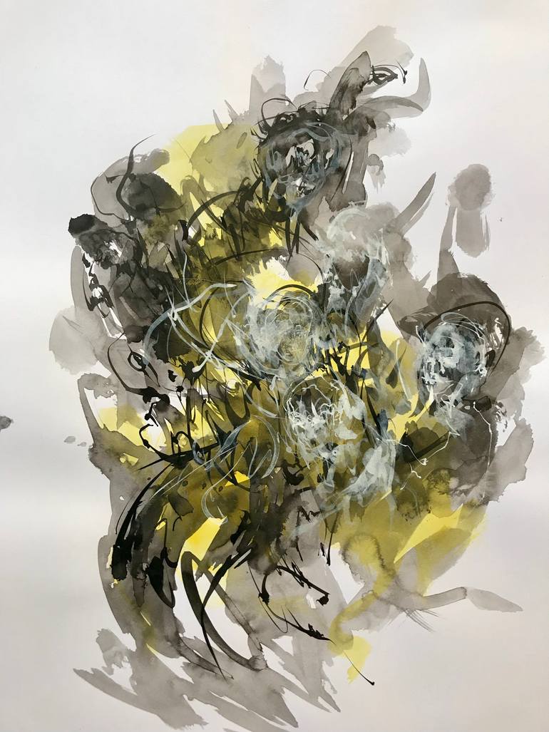 Original Abstract Expressionism Abstract Painting by Max Boissard