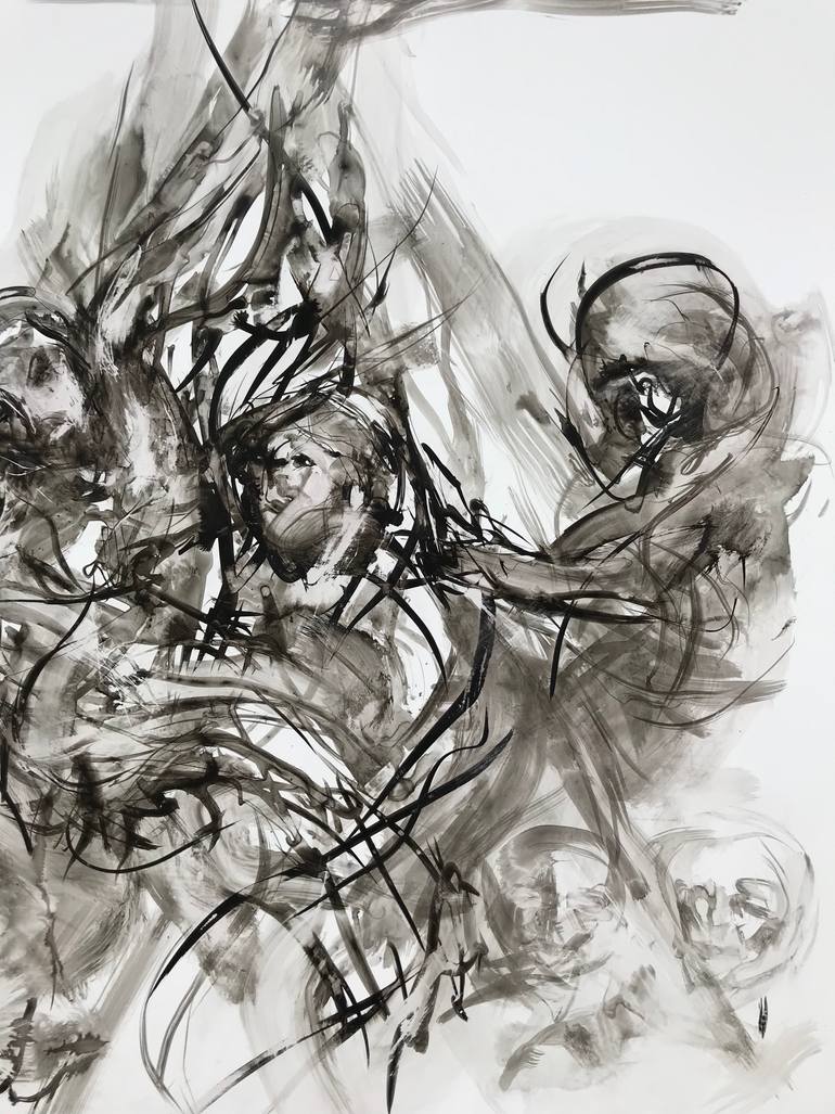 Original Expressionism People Painting by Max Boissard