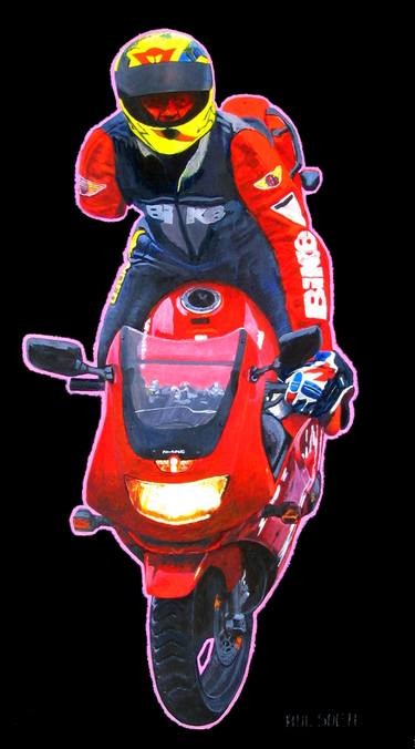 Original Conceptual Motorbike Paintings by Anton Terziev