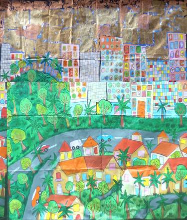 Print of Expressionism Cities Paintings by nilofar mehrin